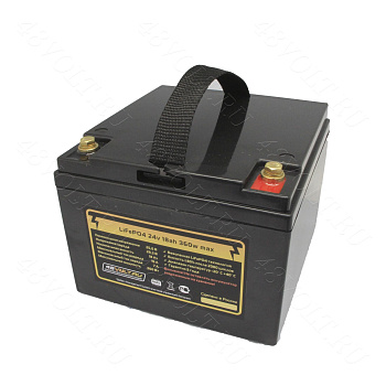 Аккумулятор LiFePO4 24v18ah 360w max пластик